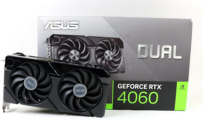 ASUS Dual GeForce RTX™ 4060 V2 OC Edition (PCIe 4.0, 8GB GDDR6, DLSS 3, HDMI 2.1a, DisplayPort 1.4a, 2-Slot Design, Axial-tech Fan Design, 0dB Technology, and More) (Renewed)