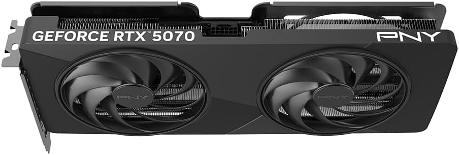 PNY NVIDIA GeForce RTX™ 5070 Slim Dual-Fan, Dual-Slot OC Graphics Card (12GB GDDR7, SFF-Ready, 192-bit, Boost Speed: 2587 MHz, PCIe® 5.0, HDMI®/DP 2.1, NVIDIA Blackwell Architecture, DLSS 4.5)