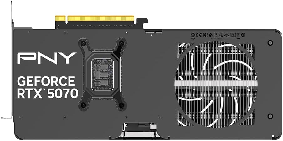 PNY NVIDIA GeForce RTX™ 5070 Slim Dual-Fan, Dual-Slot OC Graphics Card (12GB GDDR7, SFF-Ready, 192-bit, Boost Speed: 2587 MHz, PCIe® 5.0, HDMI®/DP 2.1, NVIDIA Blackwell Architecture, DLSS 4.5)