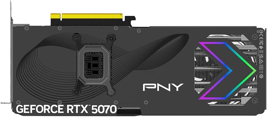PNY NVIDIA GeForce RTX™ 5070 Epic-X™ ARGB OC Triple Fan, Graphics Card (12GB GDDR7, 192-bit, Boost Speed: 2685 MHz, SFF-Ready, PCIe® 5.0, HDMI®/DP 2.1, 2.4-Slot, Blackwell Architecture, DLSS 4)