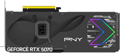 PNY NVIDIA GeForce RTX™ 5070 Epic-X™ ARGB OC Triple Fan, Graphics Card (12GB GDDR7, 192-bit, Boost Speed: 2685 MHz, SFF-Ready, PCIe® 5.0, HDMI®/DP 2.1, 2.4-Slot, Blackwell Architecture, DLSS 4)