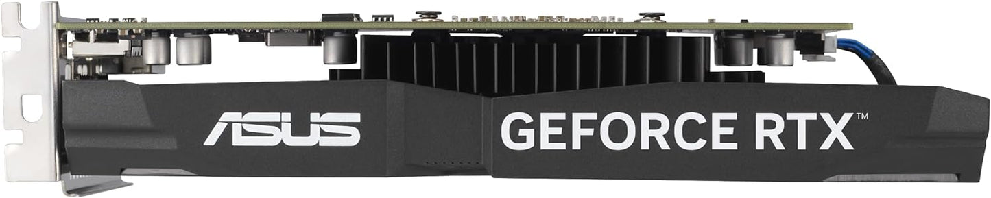 ASUS Dual NVIDIA GeForce RTX 3050 6GB OC Edition Gaming Graphics Card - PCIe 4.0, 6GB GDDR6 Memory, HDMI 2.1, DisplayPort 1.4a, 2-Slot Design, Axial-tech Fan Design, 0dB Technology, Steel Bracket