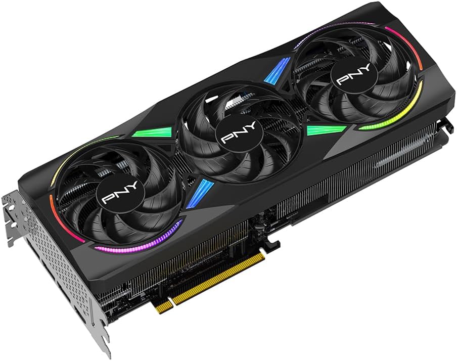 PNY NVIDIA GeForce RTX™ 5070 Ti Epic-X™ ARGB Triple Fan, Graphics Card (16GB GDDR7, 256-bit, Boost Speed: 2452 MHz, PCIe® 5.0, HDMI®/DP 2.1, 2.98-Slot, NVIDIA Blackwell Architecture, DLSS 4)