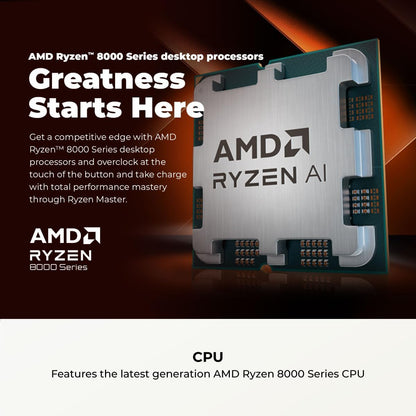 CyberPowerPC Gamer Master Gaming PC, AMD Ryzen 7 8700F 4.1GHz, GeForce RTX 5060 Ti 8GB, 16GB DDR5, 1TB PCIe 4.0 SSD, WiFi Ready & Windows 11 Home (GMA2900A3)