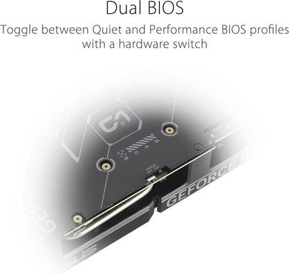 ASUS Dual GeForce RTX 4060 EVO OC Edition 8GB GDDR6 (PCIe 4.0, 8GB GDDR6, DLSS 3, HDMI 2.1a, DisplayPort 1.4a, Axial-Tech Fan Design, 0dB Technology, Dual BIOS, Auto-Extreme Technology)