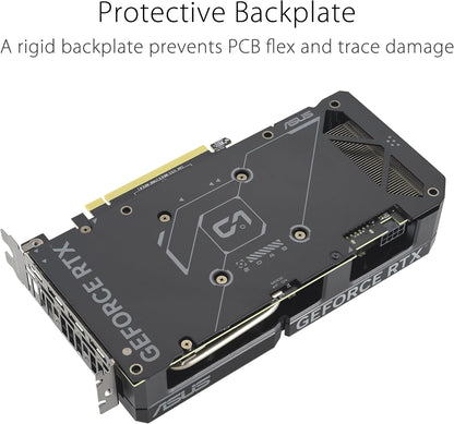 ASUS Dual GeForce RTX 4060 EVO OC Edition 8GB GDDR6 (PCIe 4.0, 8GB GDDR6, DLSS 3, HDMI 2.1a, DisplayPort 1.4a, Axial-Tech Fan Design, 0dB Technology, Dual BIOS, Auto-Extreme Technology)