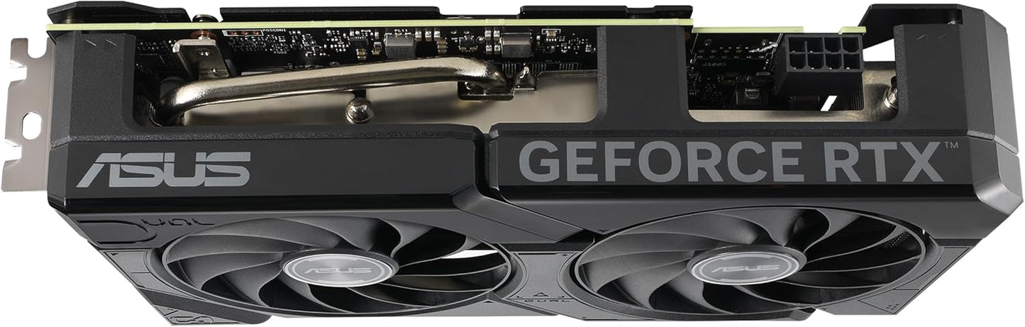 ASUS Dual GeForce RTX 4060 EVO OC Edition 8GB GDDR6 (PCIe 4.0, 8GB GDDR6, DLSS 3, HDMI 2.1a, DisplayPort 1.4a, Axial-Tech Fan Design, 0dB Technology, Dual BIOS, Auto-Extreme Technology)