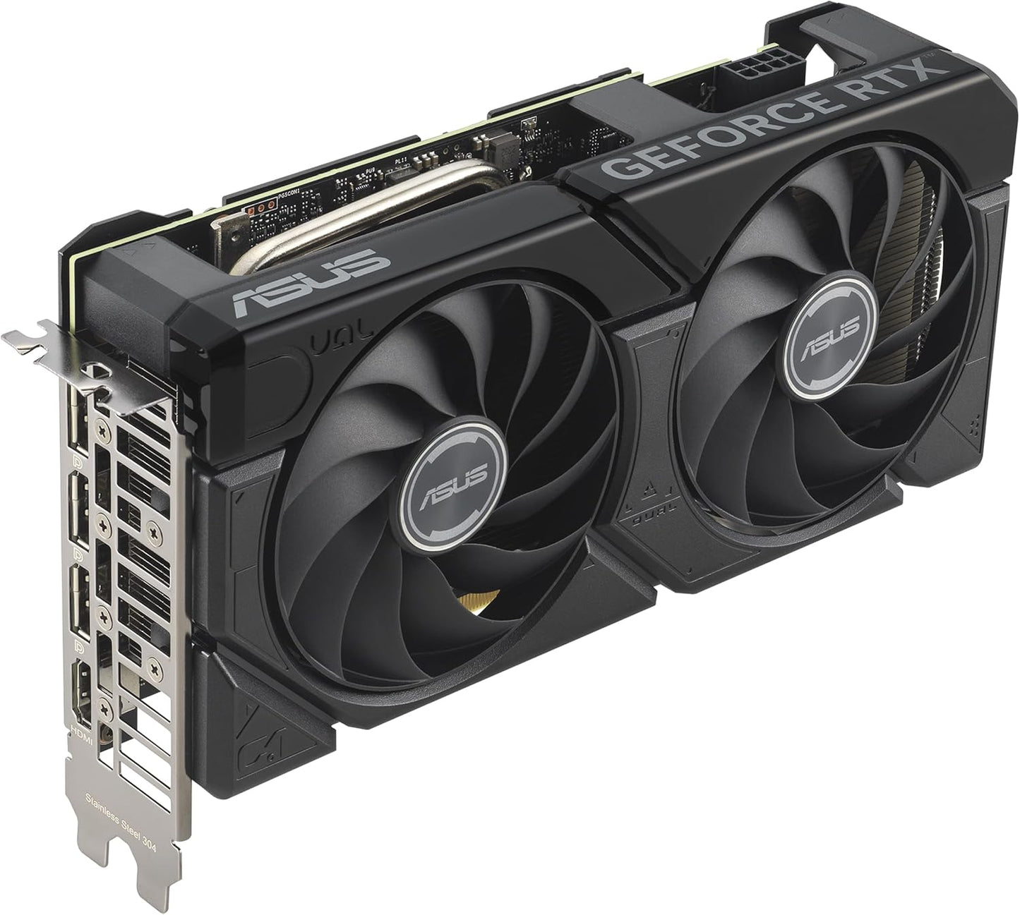 ASUS Dual GeForce RTX 4060 EVO OC Edition 8GB GDDR6 (PCIe 4.0, 8GB GDDR6, DLSS 3, HDMI 2.1a, DisplayPort 1.4a, Axial-Tech Fan Design, 0dB Technology, Dual BIOS, Auto-Extreme Technology)