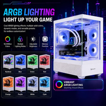 Evounic Prebuilt Gaming Desktop PC - RTX 4060, i7 Xeon 12 - Core, 64GB RAM, Windows 11 Pro - Novaaride