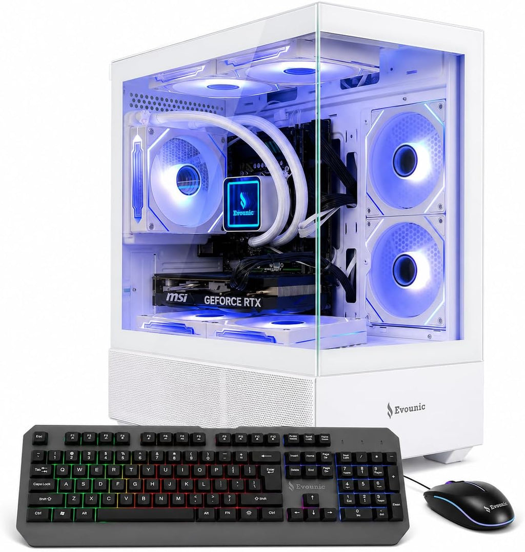 Evounic Prebuilt Gaming Desktop PC - RTX 4060, i7 Xeon 12 - Core, 64GB RAM, Windows 11 Pro - Novaaride