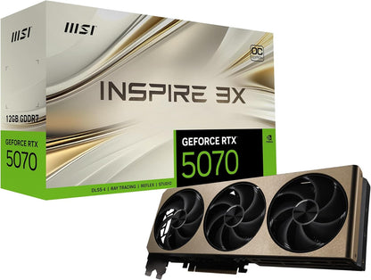 MSI GeForce RTX 5070 Inspire 3X OC 12GB GDDR7 Graphics Card - Novaaride