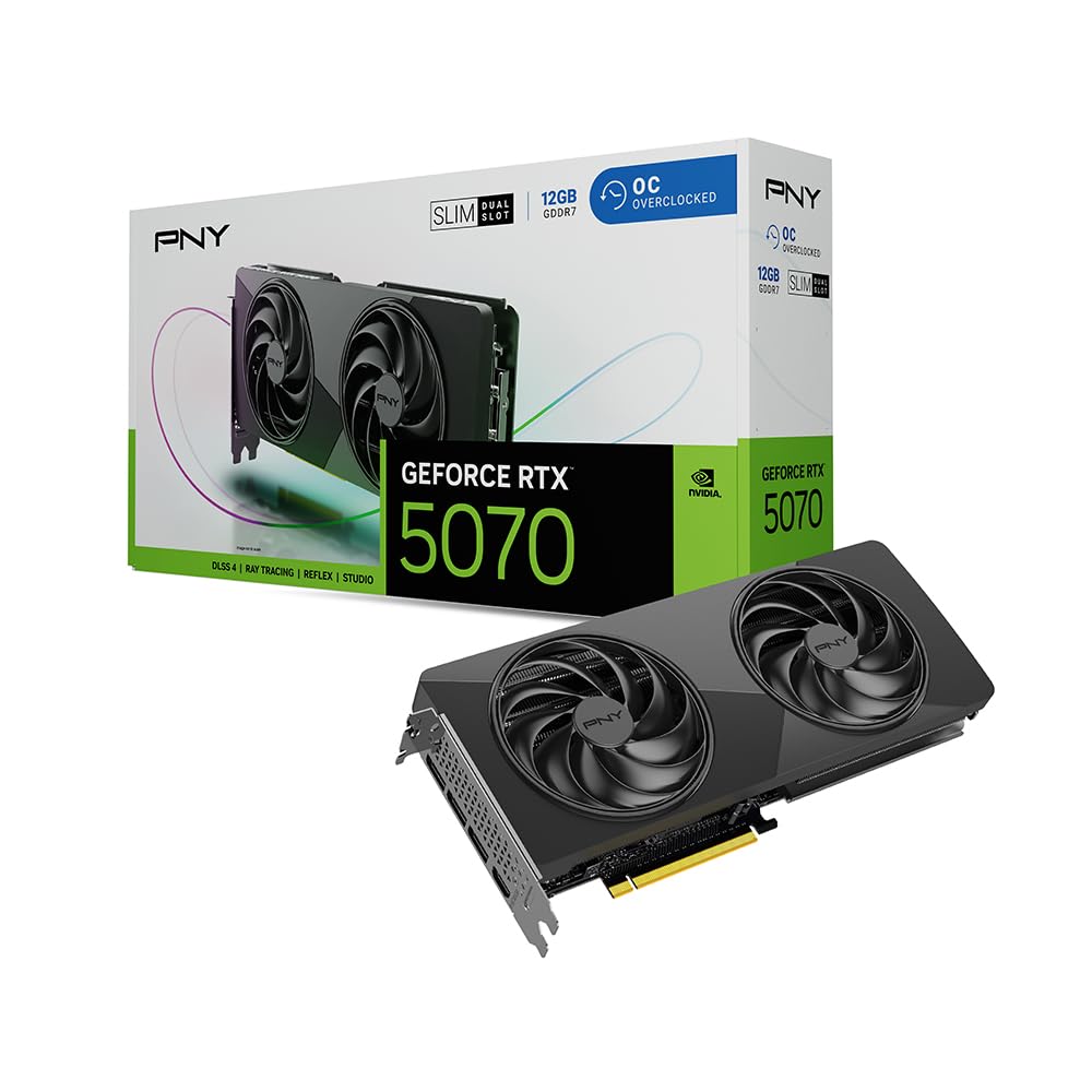 PNY GeForce RTX 5070 Epic - X ARGB Triple Fan 12GB GDDR7 Graphics Card - Novaaride