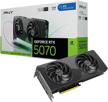 PNY GeForce RTX 5070 Slim Dual - Fan 12GB GDDR7 Graphics Card - Novaaride