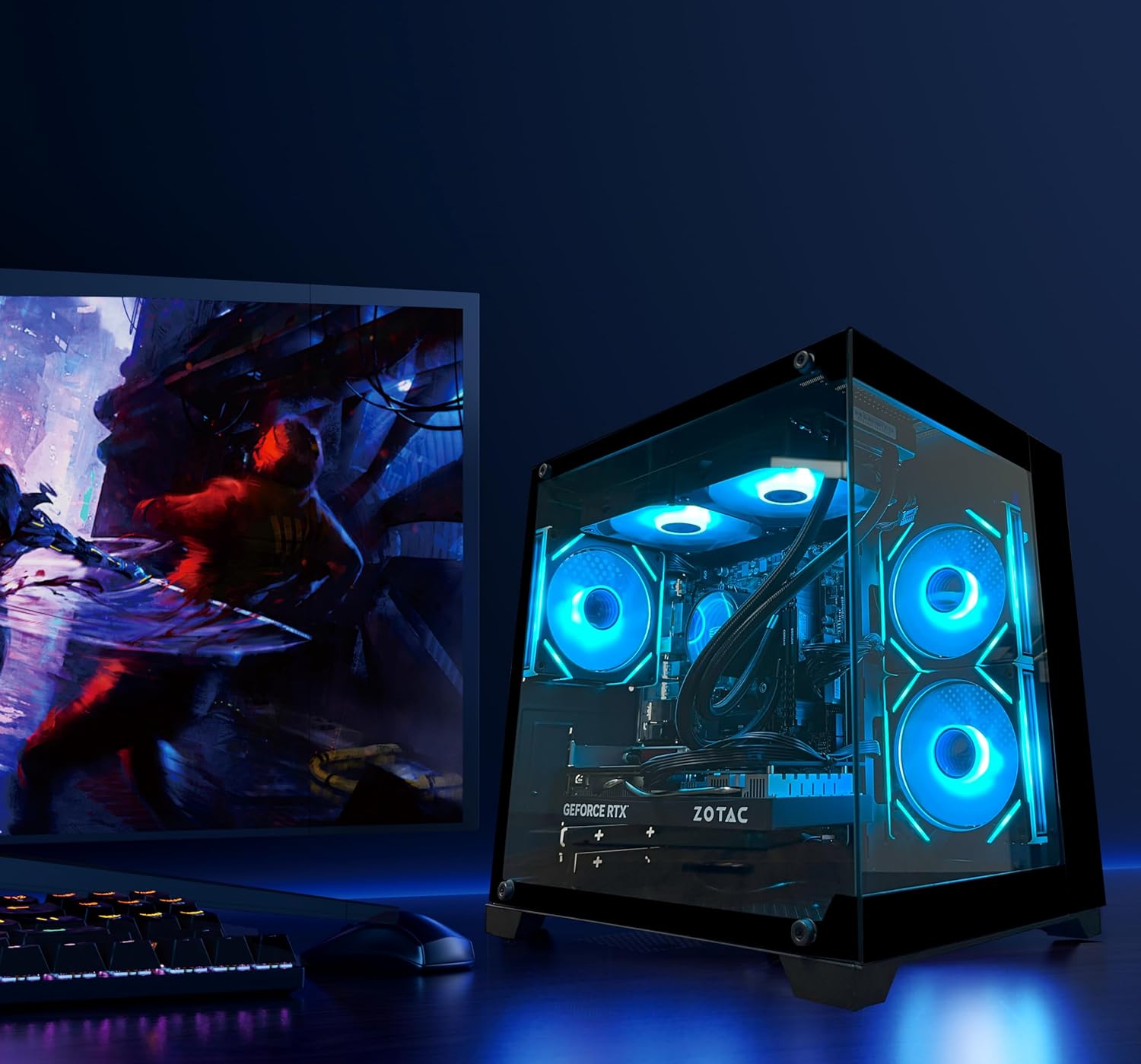 STGAubron Prebuilt Gaming Desktop Intel Core i5 AMD Radeon RX 550 4G 16GB RAM 512GB SSD - Novaaride