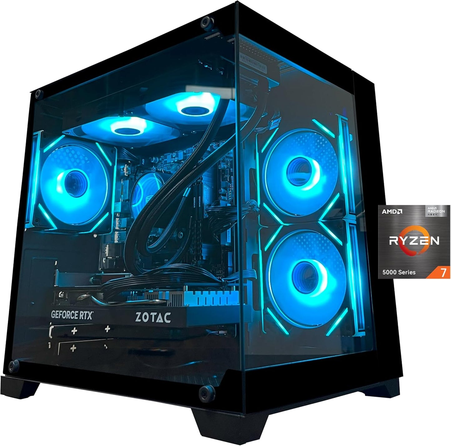 STGAubron Prebuilt Gaming Desktop Intel Core i5 AMD Radeon RX 550 4G 16GB RAM 512GB SSD - Novaaride